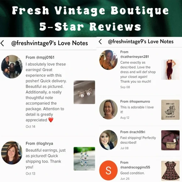 Meet your Posher, Fresh Vintage Boutique, 5 Star Seller, Posh Ambassador II - Picture 7 of 9